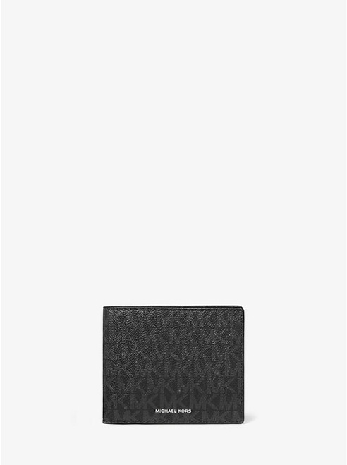 MICHAEL KORS Cooper Logo Billfold Wallet With Coin Pouch BLACK Image 1