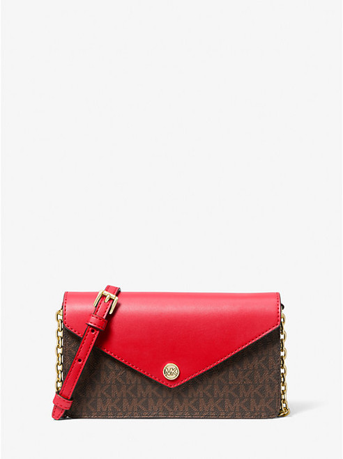 MICHAEL KORS Small Logo Envelope Crossbody Bag DK SANGRIA Image 1