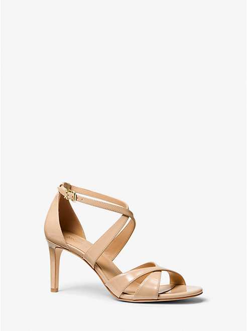 MICHAEL KORS Kinsley Faux Patent Leather Sandal LIGHT BLUSH Image 1