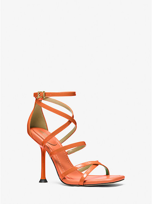 MICHAEL KORS Imani Patent Leather Sandal APRICOT Image 1