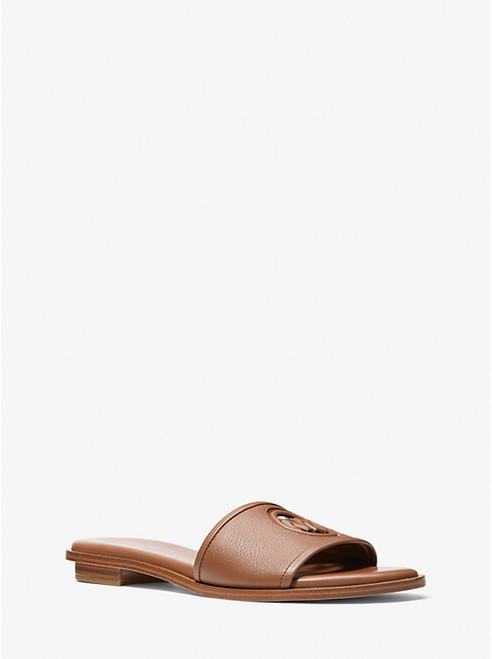 MICHAEL KORS  Deanna Cutout Leather Slide Sandal (WITH BOX) (@Delhi Studio)