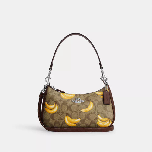 COACH Teri Shoulder Bag In Signature Canvas With Banana Print