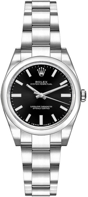 ROLEX Oyster Perpetual 28 Black Dial Women'S Watch 276200-0002 Image 1