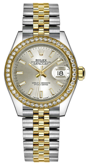 ROLEX Lady-Datejust 28 Silver Dial Jubilee Bracelet Watch 279383Rbr-0017 Image 1