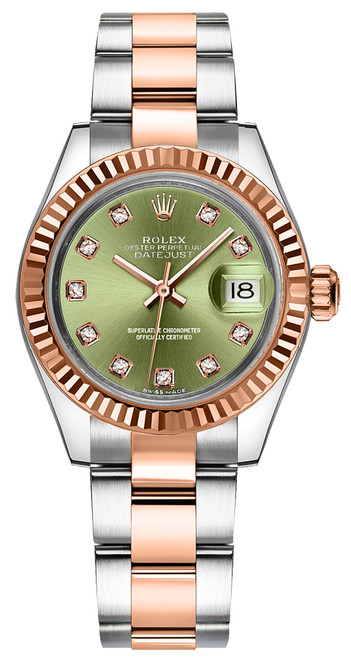 ROLEX Lady-Datejust 28 Green Diamond Oyster Bracelet Watch 279171 Image 1 ROLEX Lady-Datejust 28 Green Diamond Oyster Bracelet Watch 279171 Image 1