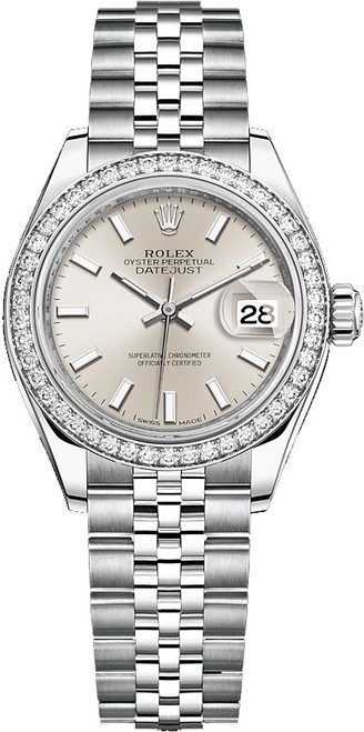 ROLEX Lady-Datejust 28 Silver Dial Jubilee Bracelet Watch 279384Rbr-0007 Image 1