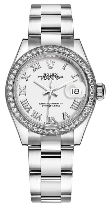 ROLEX Lady-Datejust 28 White Roman Dial Women'S Watch 279384Rbr-0020 Image 1