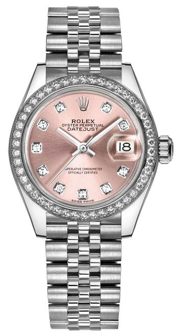 ROLEX Lady-Datejust 28 Pink Diamond Jubilee Bracelet Watch 279384Rbr-0003 Image 1 ROLEX Lady-Datejust 28 Pink Diamond Jubilee Bracelet Watch 279384Rbr-0003 Image 1