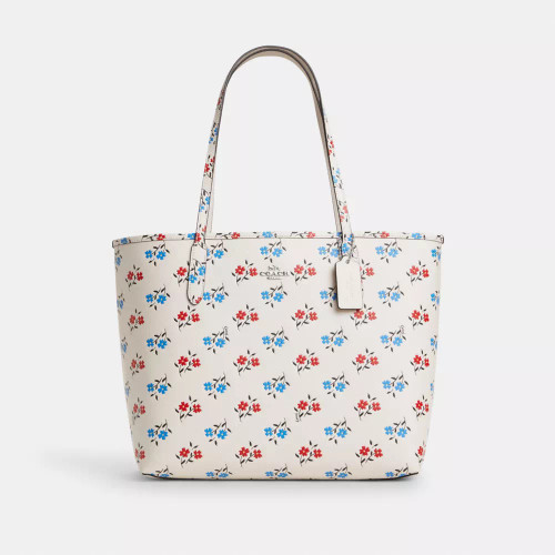 COACH City Tote Bag With Floral Print