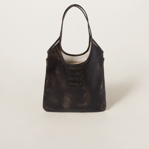 【MiuMiu】IVY leather bag Regular Miu Miu Ivy Leather Handbag | Brown | FARFETCH