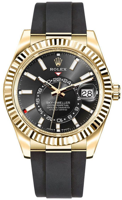 ROLEX Sky-Dweller 18K Yellow Gold Oysterflex Men'S Watch 336238-0002 Image 1