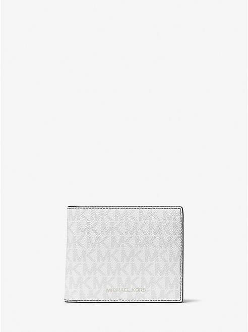 MICHAEL KORS Cooper Logo Billfold Wallet With Coin Pouch BRIGHT WHT Image 1