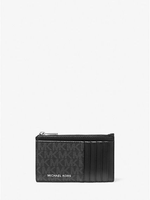 MICHAEL KORS Cooper Slim Signature Logo Zip Wallet BLACK Image 1 MICHAEL KORS Cooper Slim Signature Logo Zip Wallet BLACK Image 1