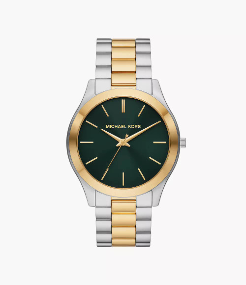 MICHAEL KORS Slim Runway Three-Hand Two-Tone Stainless Steel Watch Mk9149 Image 1