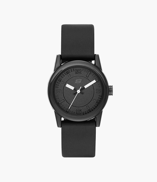 SKECHERS Rosencrans 30Mm Quartz Analog Watch With Silicone Strap And Plastic Case, Black Sr6028 Image 1