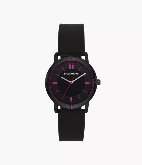 SKECHERS Women'S Bellflower 35Mm Three-Hand Quartz Analog Watch With Black Strap And Case Sr6284 Image 1