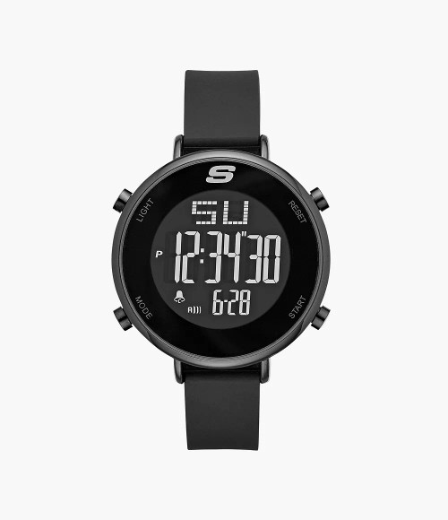 SKECHERS Magnolia 40Mm Digital Chronograph Watch With Silicone Strap And Metal Case, Black Sr6065 Image 1