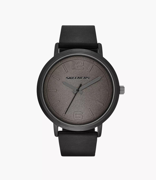 SKECHERS Ardmore 46Mm Quartz Analog Watch With Silicone Strap And Metal Case, Black Sr5042 Image 1