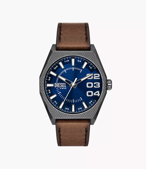 DIESEL Scraper Three-Hand Brown Leather Watch Dz2189 Image 1 DIESEL Scraper Three-Hand Brown Leather Watch Dz2189 Image 1