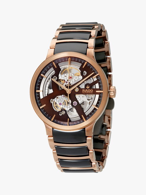 RADO Centrix Automatic Brown Skeleton Dial Men's Watch RADO Centrix Automatic Brown Skeleton Dial Men's Watch