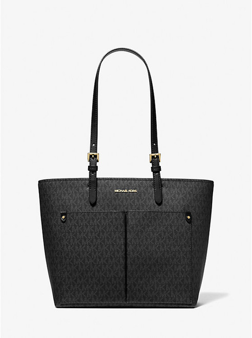 MICHAEL KORS  Jet Set Medium Logo Pocket Tote Bag - Black (Arriving In Delhi)