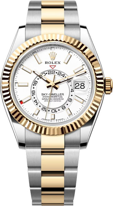ROLEX Sky-Dweller Intense White Dial Fluted Bezel Men'S Watch 336933-0005 Image 1