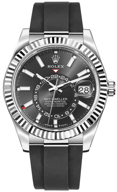 ROLEX Sky-Dweller 18K White Gold Oysterflex Men'S Watch 336239-0002 Image 1