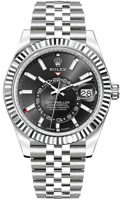ROLEX Sky-Dweller White Gold Bezel Jubilee Bracelet Men'S Watch 336934-0008 Image 1