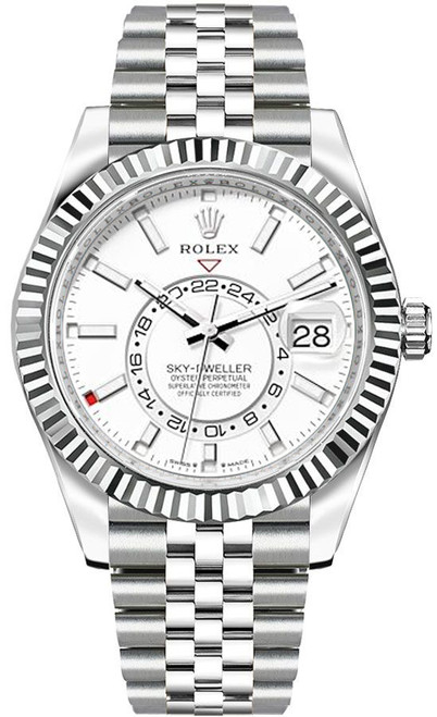 ROLEX Sky-Dweller White Dial Jubilee Bracelet Men'S Watch 336934-0004 Image 1