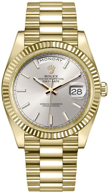 ROLEX Day-Date 40 18K Yellow Gold Fluted Bezel Men'S Watch 228238-0066 Image 1