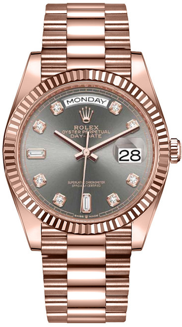 ROLEX Day-Date 36 18K Everose Gold Unisex Watch 128235-0050 Image 1