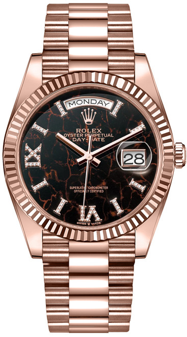 ROLEX Day-Date 36 Rose Gold President Unisex Watch 128235-0041 Image 1