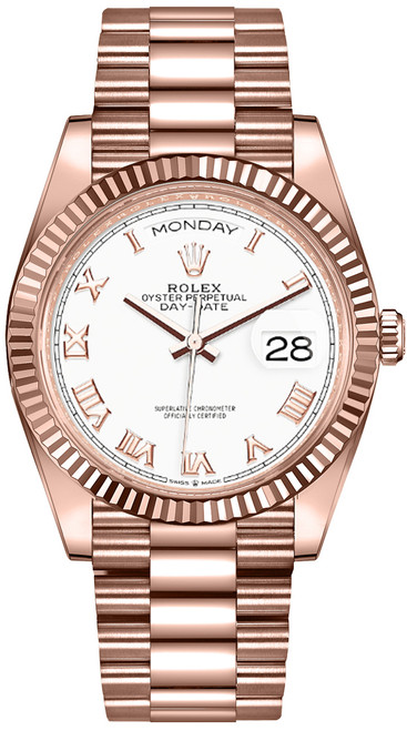 ROLEX Day-Date 36 White Roman Dial Unisex Watch 128235-0052 Image 1