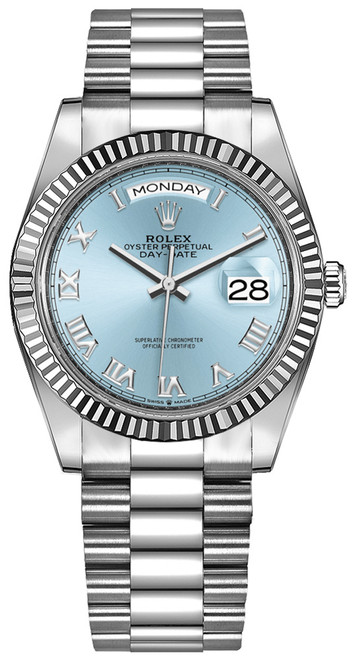 ROLEX Day-Date 36 Platinum President Bracelet Unisex Watch 128236-0008 Image 1