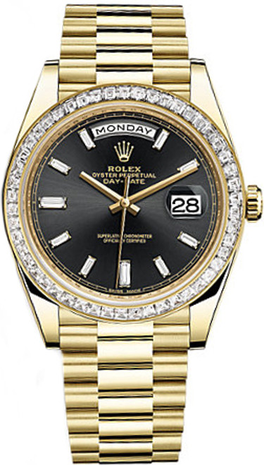 ROLEX Day-Date 40 Black Diamond Men'S Watch 228398Tbr-0001 Image 1