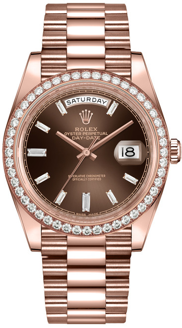 ROLEX Day-Date 40 Diamond Hour Markers Men'S Watch 228345Rbr-0006 Image 1