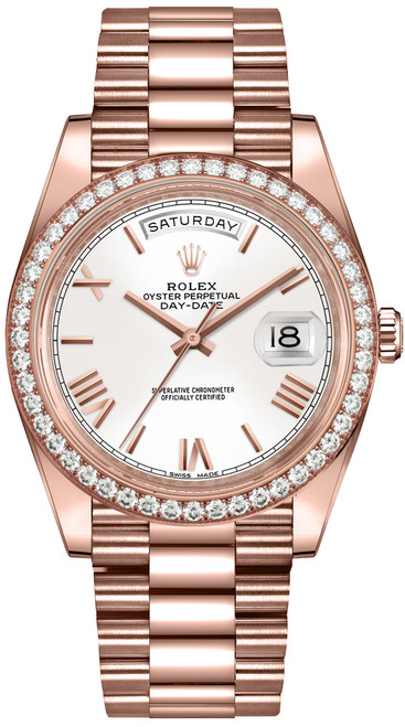 ROLEX Day-Date 40 White Dial Men'S Luxury Watch 228345Rbr-0012 Image 1 ROLEX Day-Date 40 White Dial Men'S Luxury Watch 228345Rbr-0012 Image 1