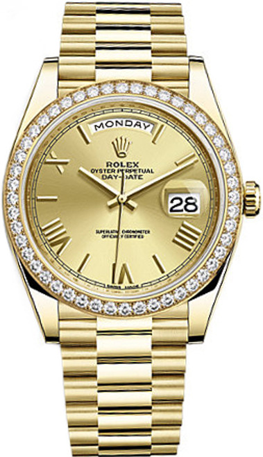ROLEX Day-Date 40 Solid 18K Yellow Gold Men'S Watch 228348Rbr-0003 Image 1 ROLEX Day-Date 40 Solid 18K Yellow Gold Men'S Watch 228348Rbr-0003 Image 1