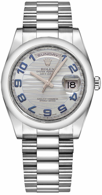 ROLEX Day-Date 36 Luxury Platinum Watch 118206 Image 1