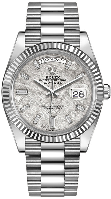 ROLEX Day-Date 40 Meteorite Dial Fluted Bezel Men'S Watch 228239-0055 Image 1