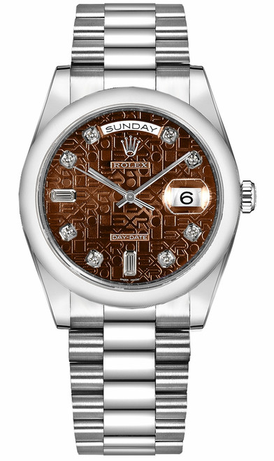 ROLEX Day-Date 36 White Gold Watch 118209 Image 1