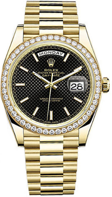 ROLEX Day-Date 40 Black Dial Men'S Gold Watch 228348Rbr-0004 Image 1