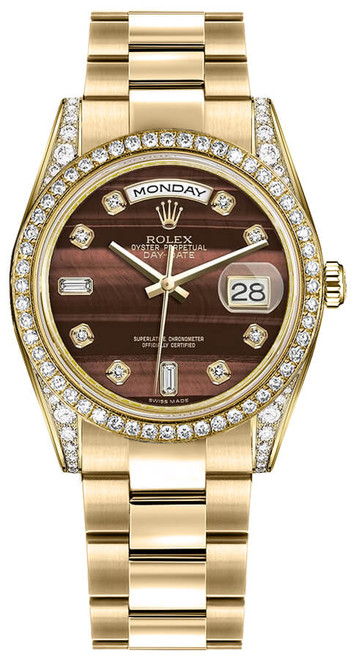 ROLEX Day-Date 36 Diamond Gold Watch 118388-0135 Image 1 ROLEX Day-Date 36 Diamond Gold Watch 118388-0135 Image 1