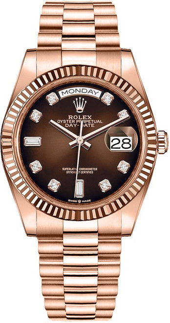 ROLEX Day-Date 36 Brown Ombre Dial Unisex Watch 128235-0037 Image 1 ROLEX Day-Date 36 Brown Ombre Dial Unisex Watch 128235-0037 Image 1