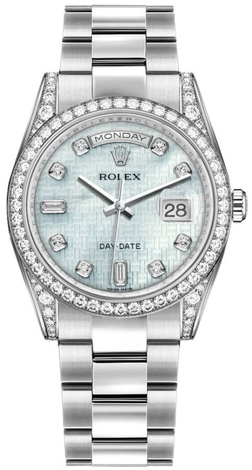 ROLEX Day-Date 36 Mother Of Pearl Dial Gold Watch 118389-0096 Image 1
