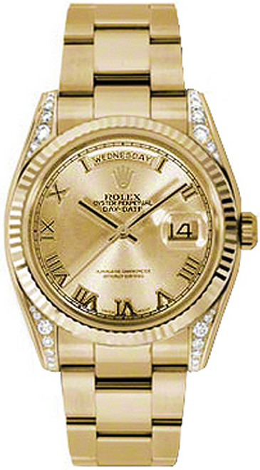 ROLEX Day-Date 36 Solid 18K Gold Watch 118338 Image 1