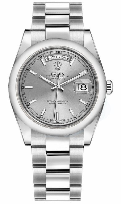 ROLEX Day-Date 36 Luxury Swiss White Gold Watch 118209 Image 1