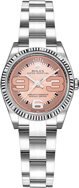 ROLEX Oyster Perpetual 26 Steel & White Gold Bezel Watch 176234 Image 1