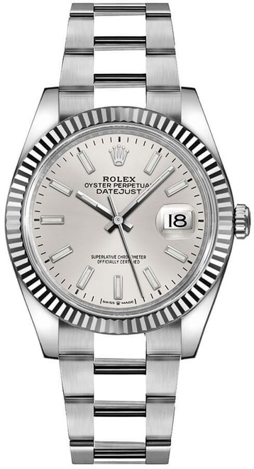 ROLEX Datejust 36 White Gold Fluted Bezel Unisex Watch 126234-0014 Image 1