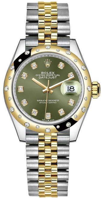 ROLEX Datejust 31 Olive Green Diamonds Women'S Watch 278343Rbr-0030 Image 1